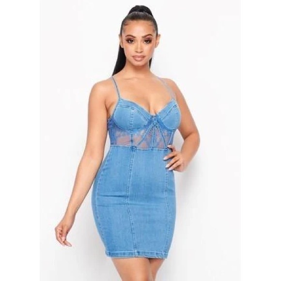 🌸AMTIOUS envy me denim dress ✨ - Picture 2 of 9